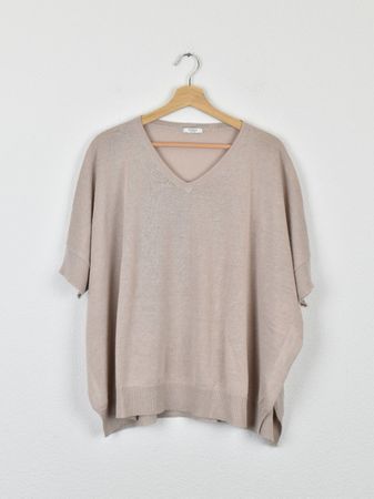 Peserico Poncho Pullover, Leinen & Baumwolle, Gr.44 (IT)