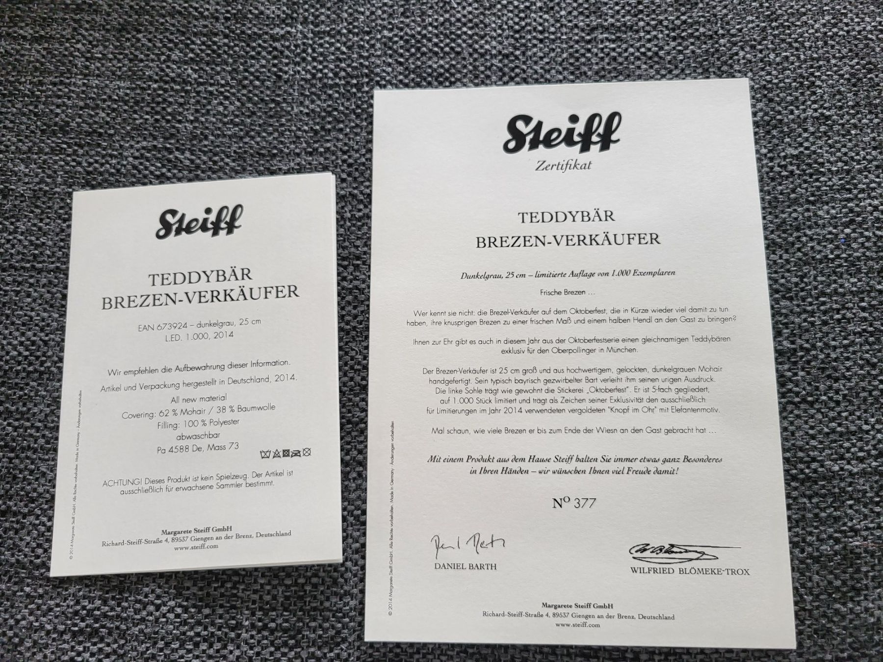 Steiff Spielzeuge: Steiff Teddybär – Neu (gemäss Beschreibung) aus Zürich von Orchidee 7