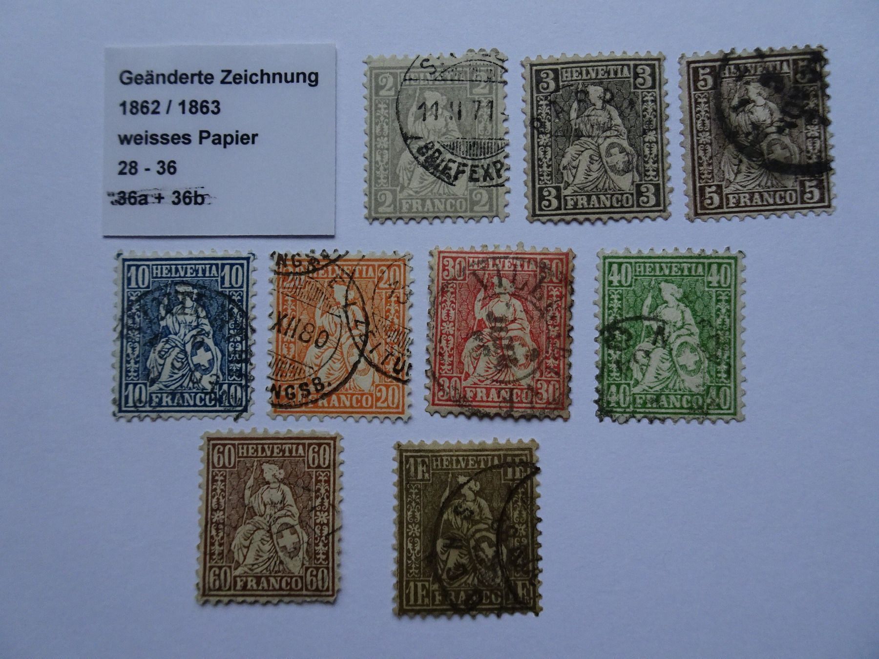 Alle Briefmarken: 1862/63 – Gebraucht aus Aadorf von Chnorli-Furz