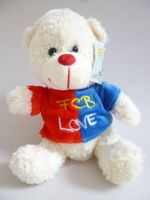 BÄR MIT FCB-SHIRT - CA. 19cm GROSS - GANZ NEU