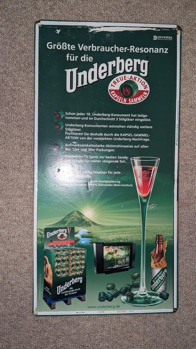 Schilder: Vintage Underberg Blechwerbung/-schild – Gebraucht aus Niederrohrdorf von _Mr.NiceGuy_ 1