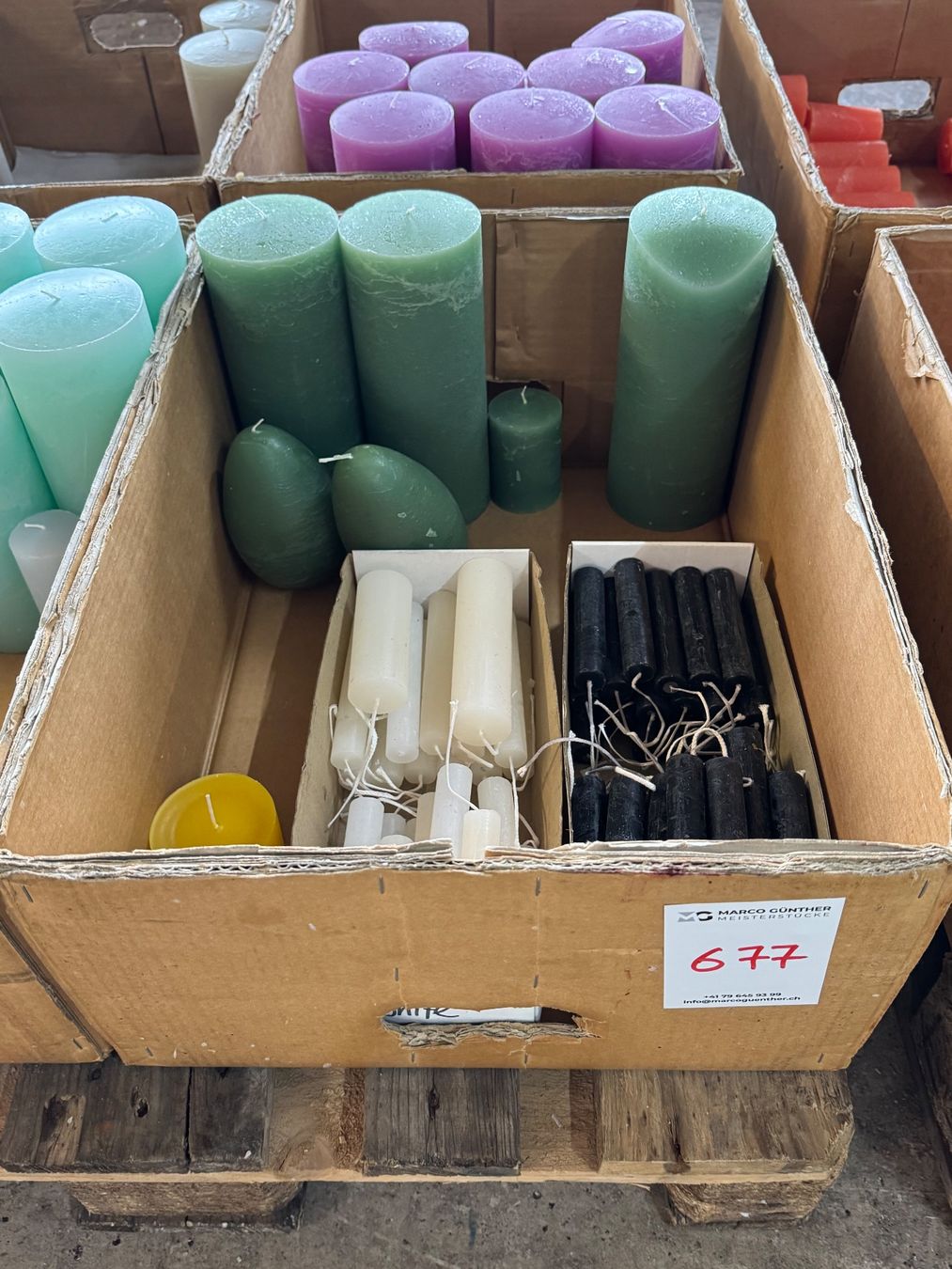 Kerzen: 677 Posten Raureif Kerzen aus Liquidation – Gebraucht aus Derendingen von Meisterstuecke