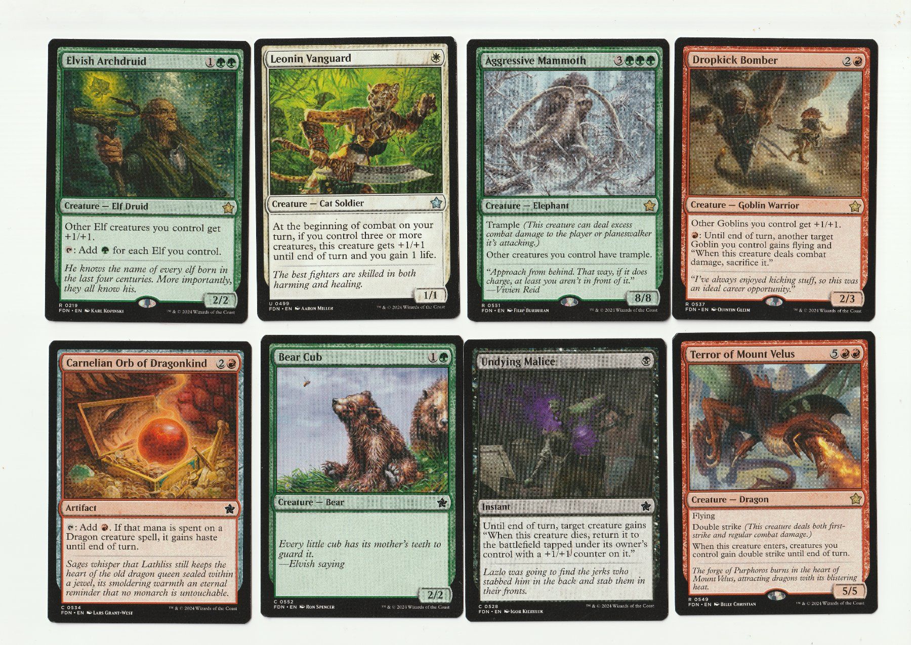 Magic The Gathering Sammelbilder & Trading cards: 9 Cartes Magic the Gathering - Fondations – Neu (gemäss Beschreibung) aus Romainmôtier von Oaxaca9