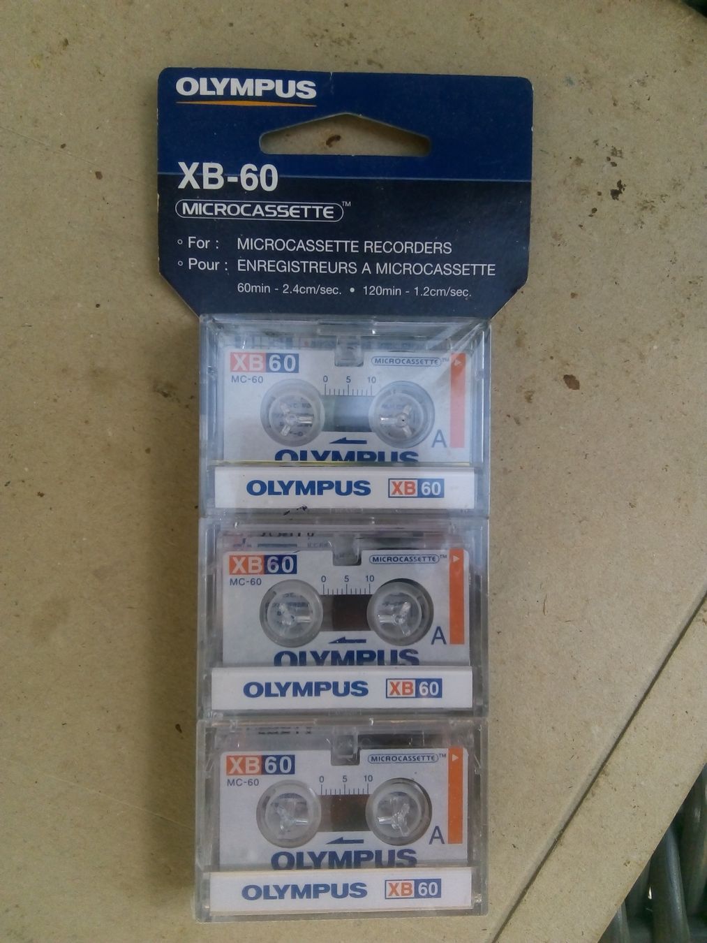 Kompaktkassetten: Olympus XB-60 Microcassettes - 3er Pack - Originalverpackt – Gebraucht aus St. Gallen von elk2024