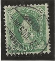 stehende Helvetia 50Rp grün gest. Zu#74Ed Mi#69D [5B4]
