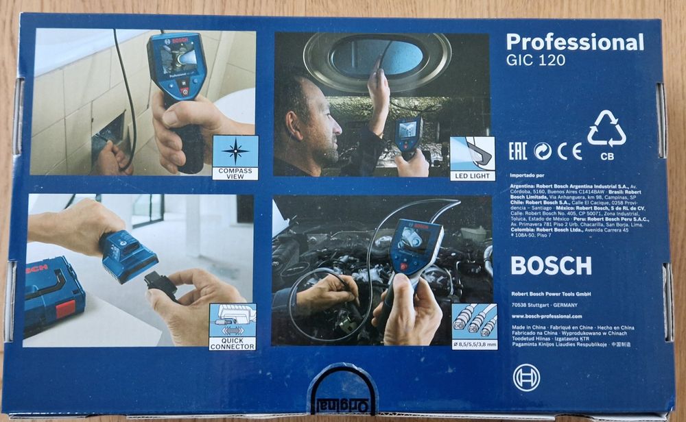 Testa Telecamera Bosch GIC 4/5 Da 8,3mm - Per Ispezione Spazi Stretti, 1,5m Lunghezza - Foto 6