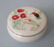 Porzellan-Dose Made in Japan mit 2 Kolibris