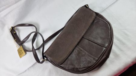 Elegante Echtleder Umhängetasche Made in Italy 👜🍂🔝