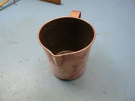 Alter Kupfer Messbecher Maggi