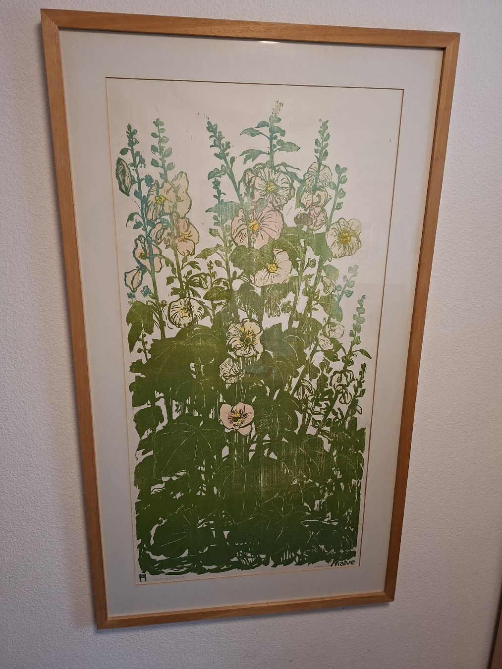 Foto & Immagini: Original "Malve" von H. Holzer, gerahmt! – Usato da Diessenhofen venduto da Rzelda