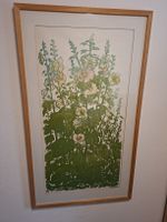 Original "Malve" von H. Holzer, gerahmt!