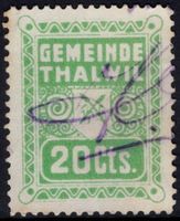 20 Cts. Fiskalmarke der Gemeinde THALWIL