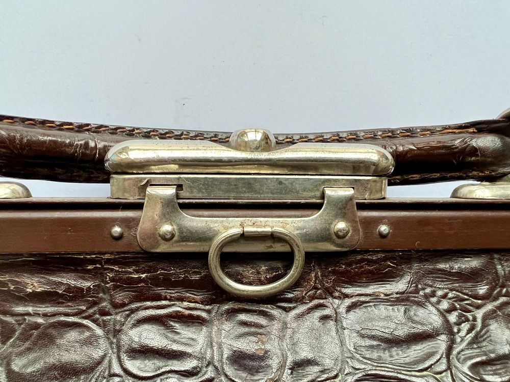 Taschenschnalle Metall 4,5x2cm - Rechteckiger Verschluss Gold