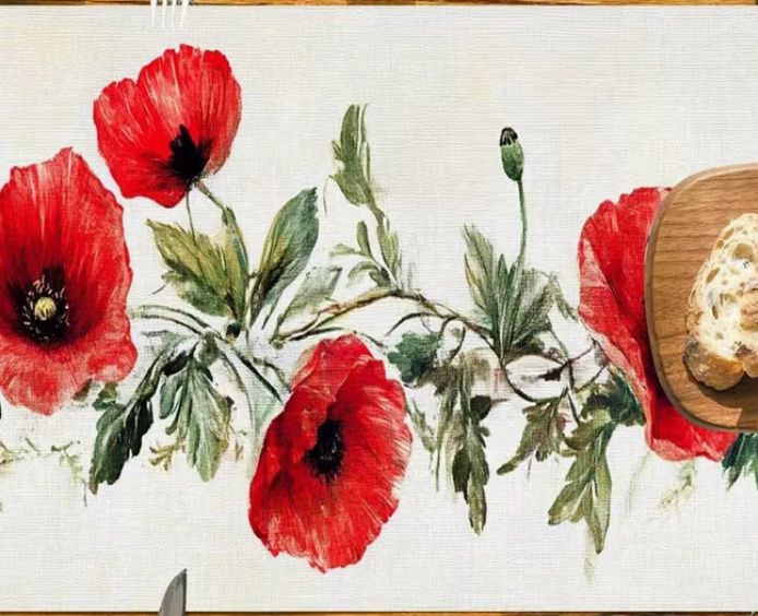 Altra biancheria da tavola: Mohnblumen-Tischläufer – Nuovo e nell'imballaggio originale da Wagenhausen venduto da M.Sieg 2
