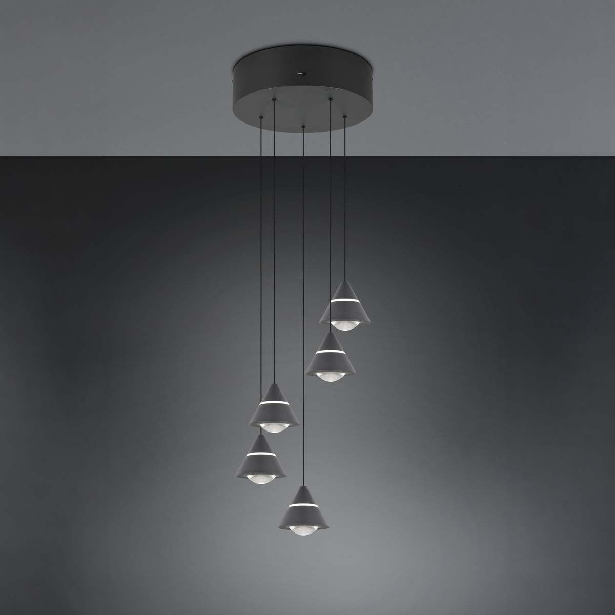 Lampadari & plafoniere: LED Pendelleuchte, Schwarz, 28 cm Ø, CCT – Nuovo (secondo la descrizione) da Kreuzlingen venduto da Smart-Light 4