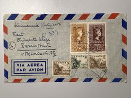 Spanien 1951, Imperforate on Air Briefumschlag, Madrid/ D.St