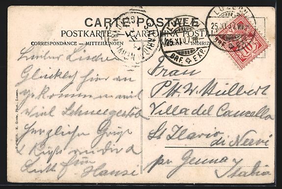 Cartoline postali: Luzern, Seebrücke mit Strassenbahn, Bah – Usato da Berlin venduto da bartko-reher 1
