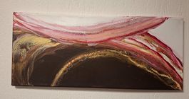 Leinwandbild handgemacht 25cmx58cm