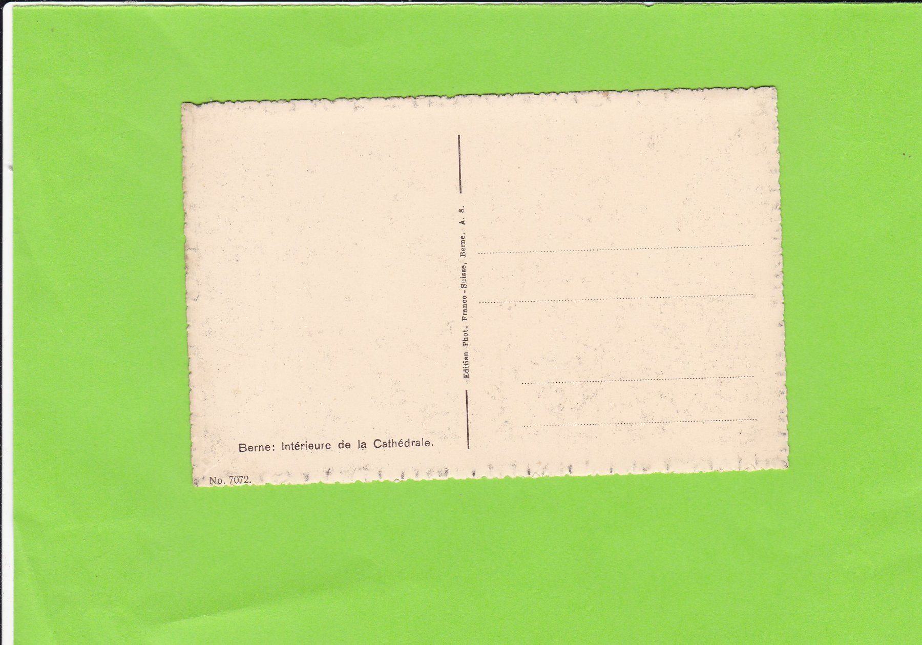 Cartoline postali: Bern-Inneres vom Münster – Usato da St. Peterzell venduto da neckertal 1