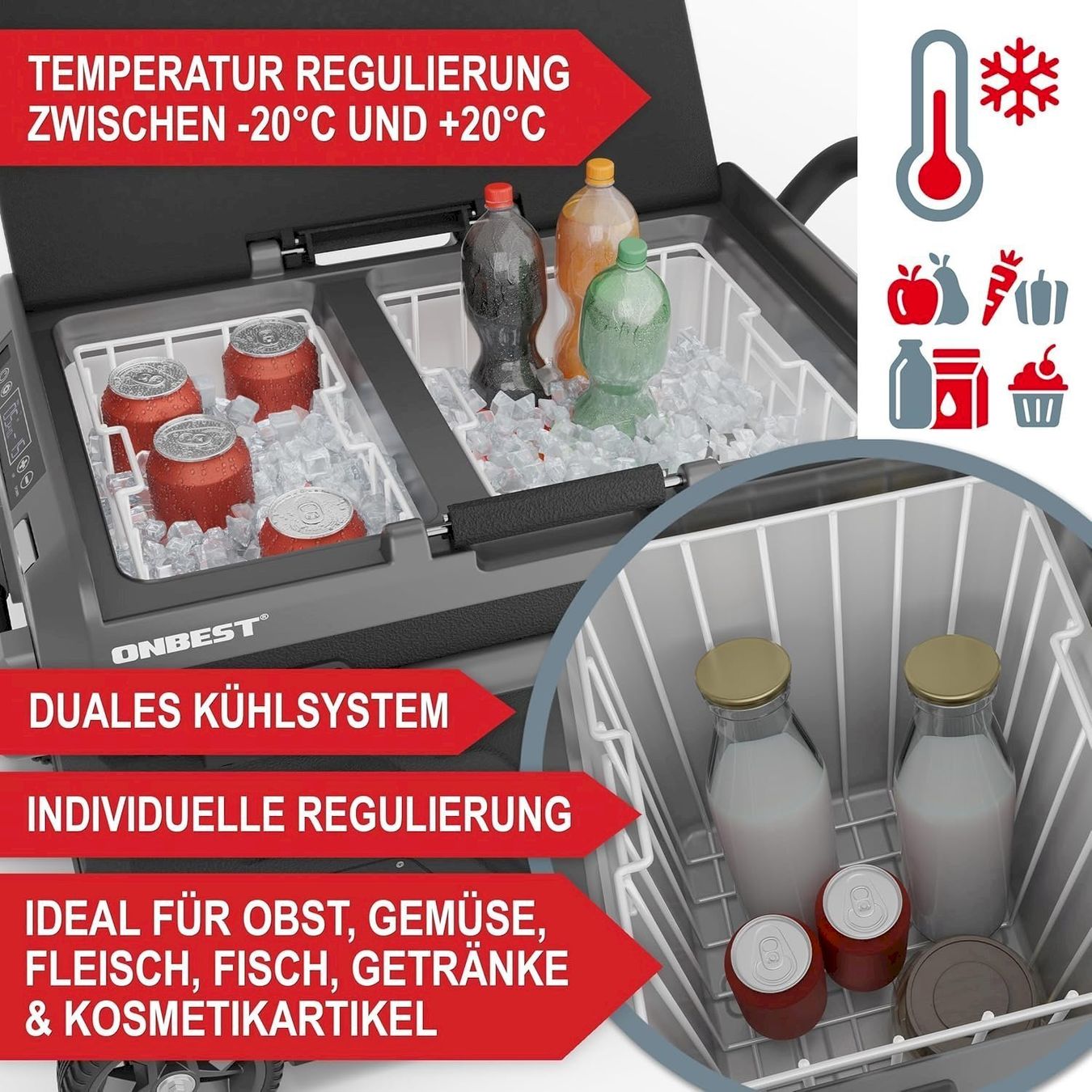 Cucinare, Mangiare & Bere: Kompressor Kühlbox 50L -20/+20°C 12/230V – Nuovo e nell'imballaggio originale da Bottighofen venduto da zaap 2