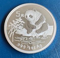 Silbermünze Panda 1996, 1/2 OZ Ag.999 China 5 Yuan