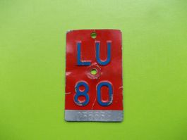 Velonummer / Fahrradnummer LU 80