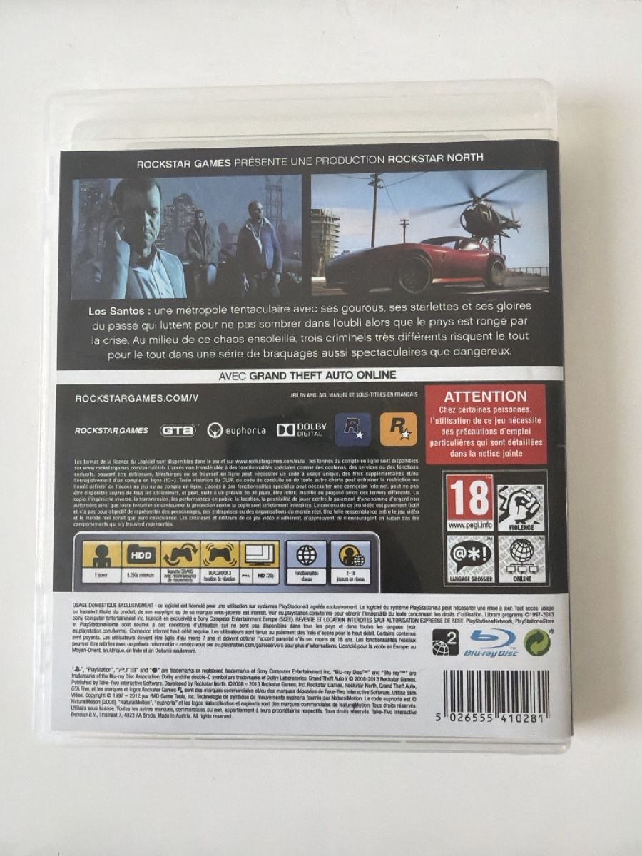 Sony Giochi: Jeu PS3 Grand Theft Auto V, bon état – Usato da Troinex venduto da cashgva 2