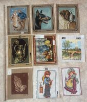 Lot de 19 canevas à broder divers motifs - occasion