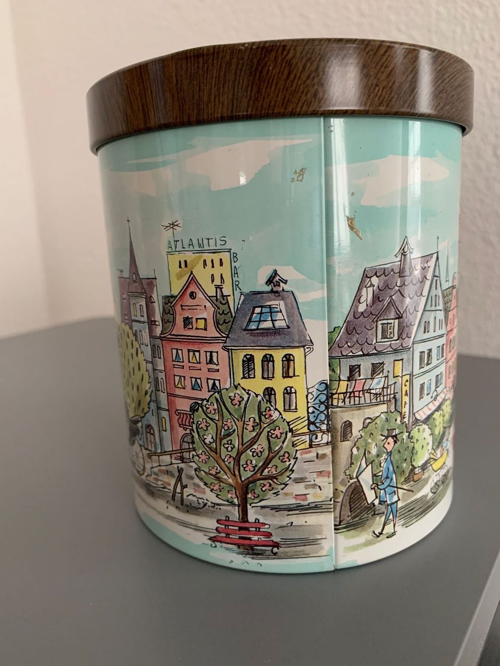 Contenitori & Simili: Vintage Blechdose Keksdose Stadtmotiv Retro – Usato da Ibach venduto da lisch3 1