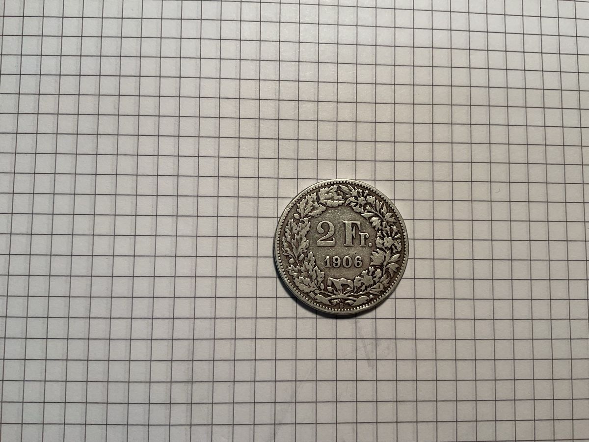 Alle Münzen: Schweiz 2.-Franken 1906 – Gebraucht aus Ursenbach von tho_8s6p