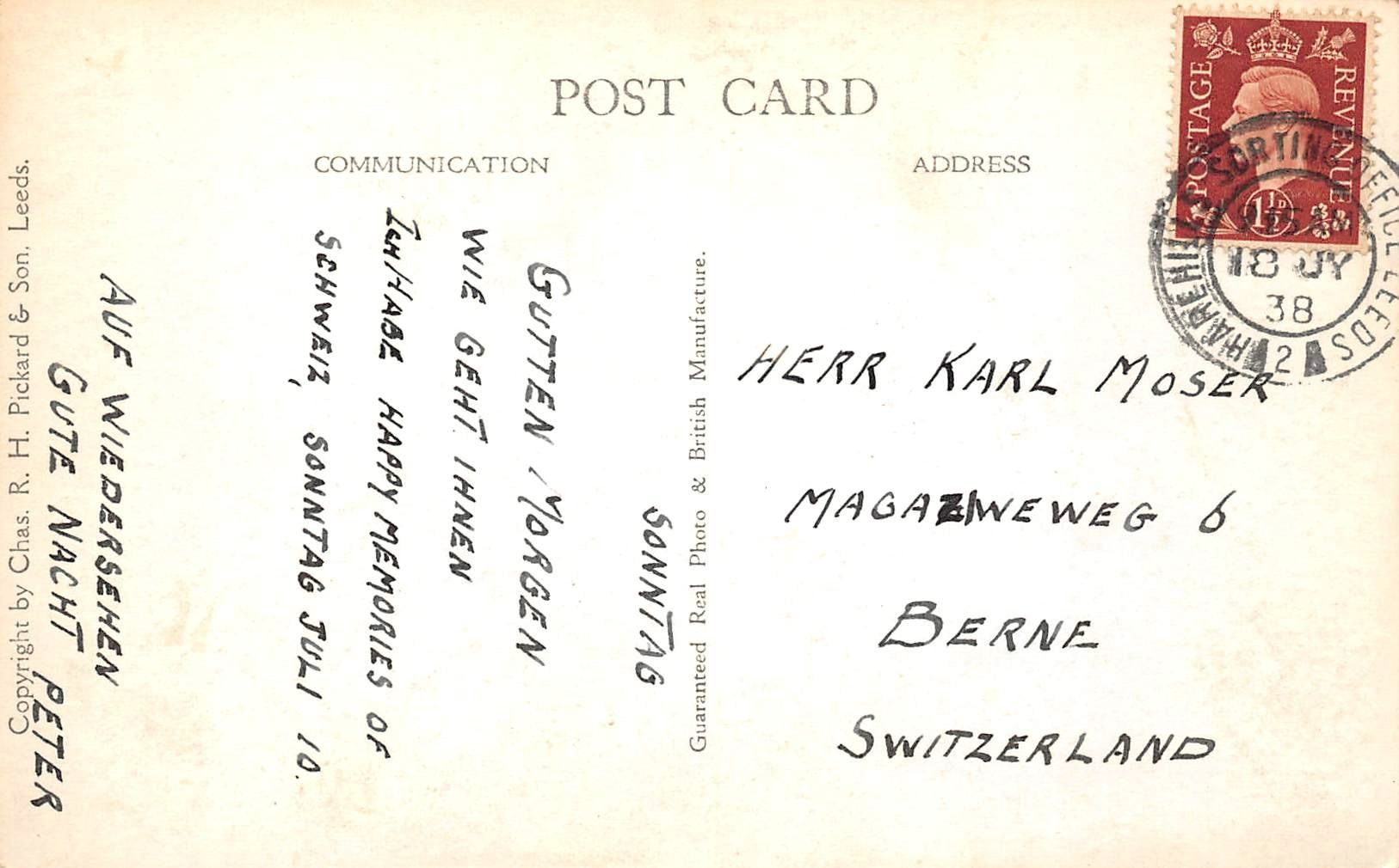 Cartoline postali: Leeds, Town Hall – Usato da Ottikon b.Kemptth. venduto da Neptun1974 1
