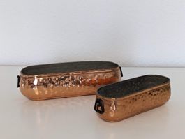 SIGG Kupfer Blumentöpfe Set 1970-1980er, vintage