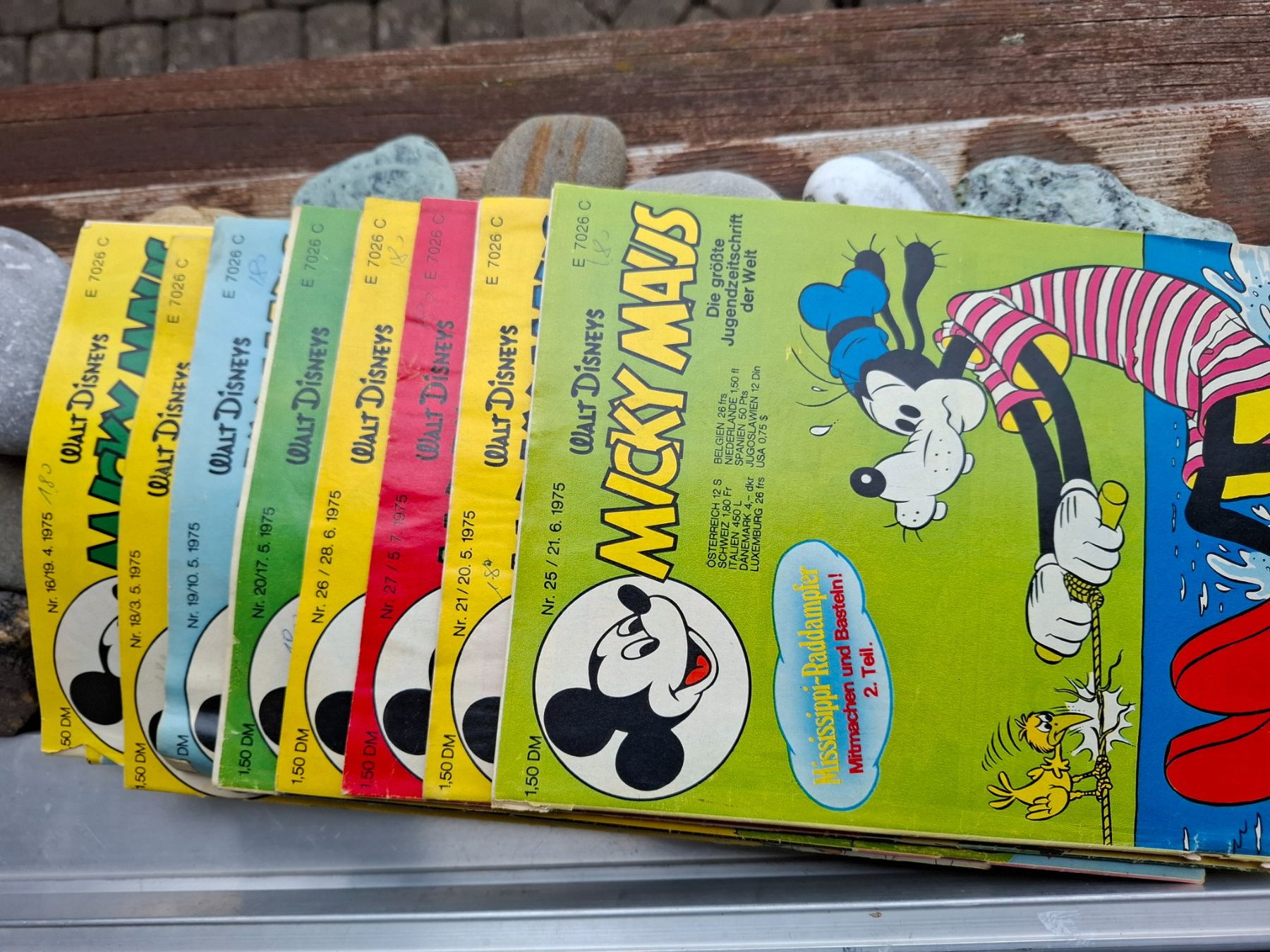 Fumetti: 8 Stück Micky Maus Heft, von 1975 – Difettoso da schwarzenburg venduto da mm07