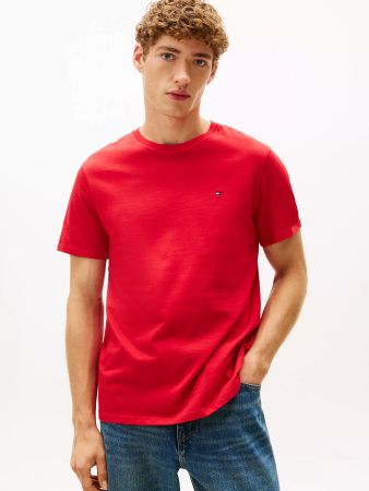 NEU - Tommy Hilfiger Herren Kurzarm Tee in Rot, Gr M