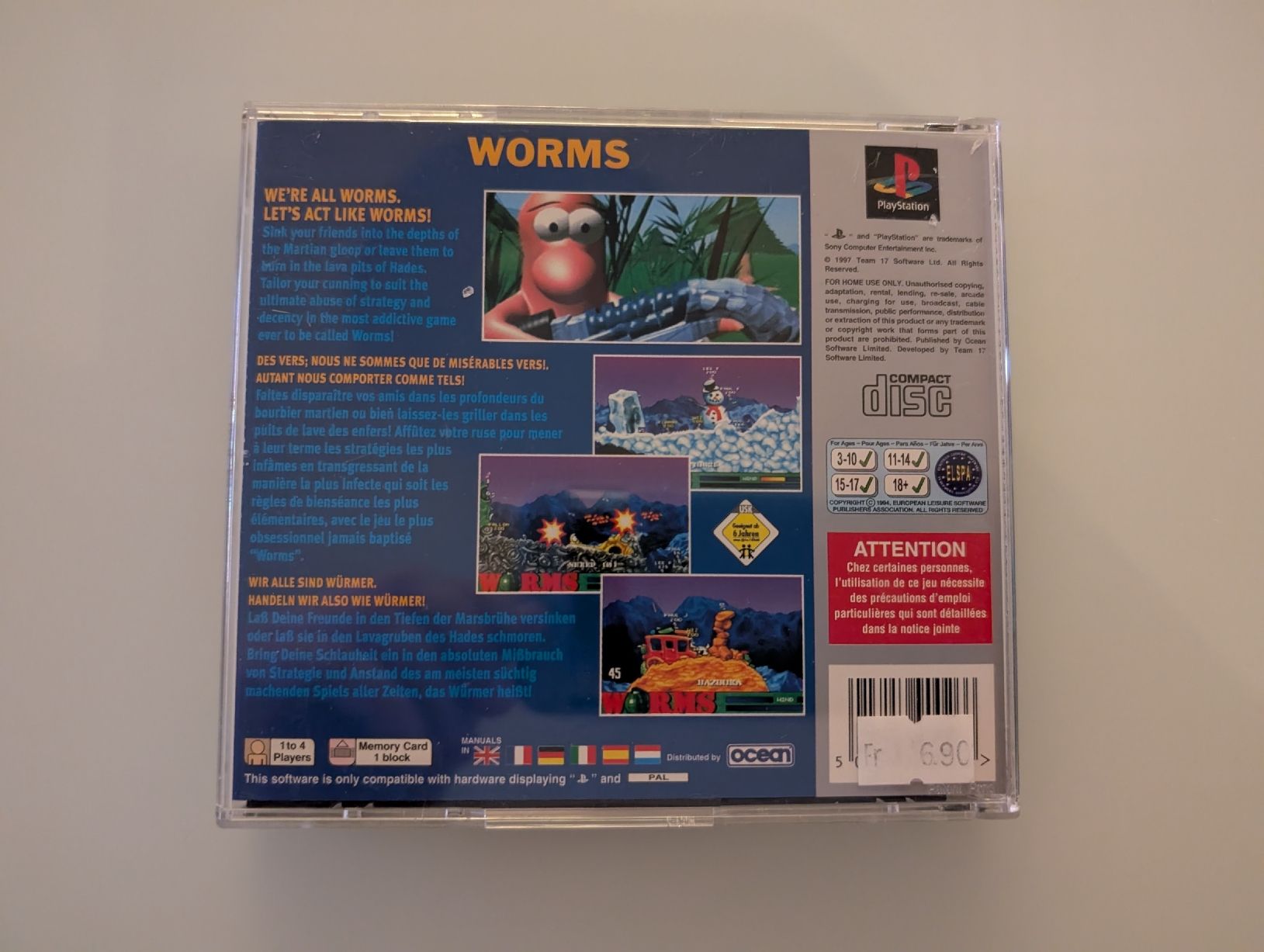 Sony Giochi: Worms Playstation 1 (PS1) – Usato da Winterthur venduto da sax8400 2