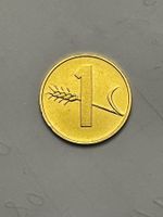 Münze 1 Rappen vergoldet 1984