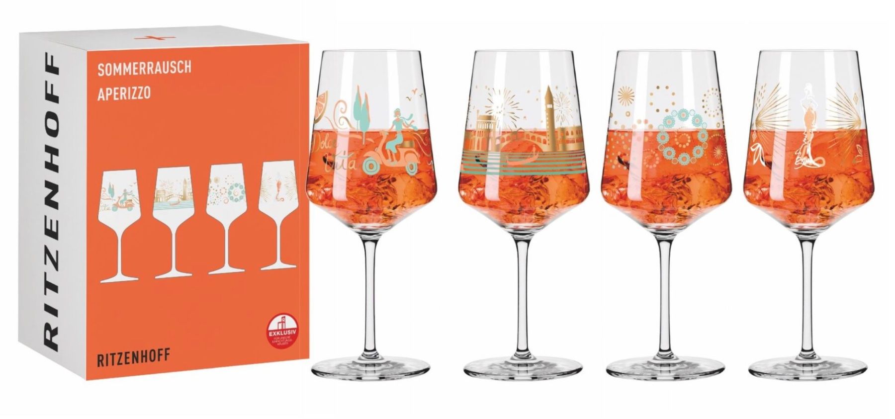 Ritzenhoff Bicchieri: APERITIFGLAS-SET Sommerrausch Aperizzo von Ritzenhoff – Nuovo e nell'imballaggio originale da Wagenhausen venduto da M.Sieg