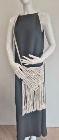 CREAM TASCHE STRICK BAG LANDHAUS,  TOP ZU MASSIMO KLEID