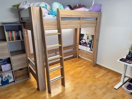 Hochbett aus Holz mit Leiter gebraucht supper Zustand