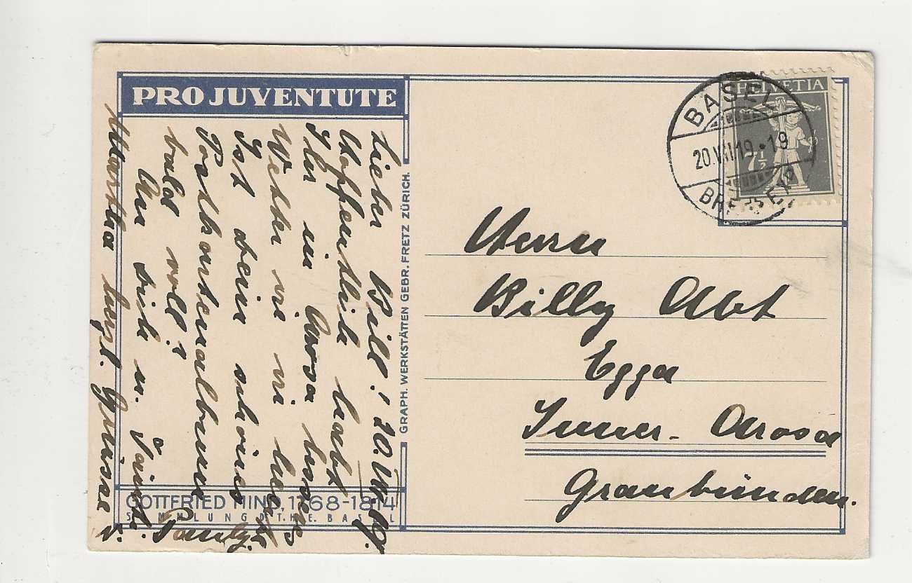 Cartoline postali: Pro Juventute Serie1917-1921 – Usato da Spiez venduto da Niesen20 9