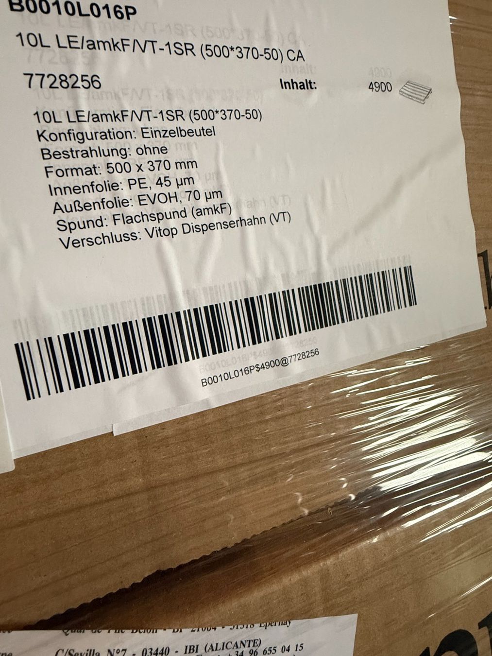 Elettrodomestici da cucina: 10 L Beutel mit Vitop Dispenserhahn – Nuovo e nell'imballaggio originale da Oberglatt ZH venduto da inf_79jq 3