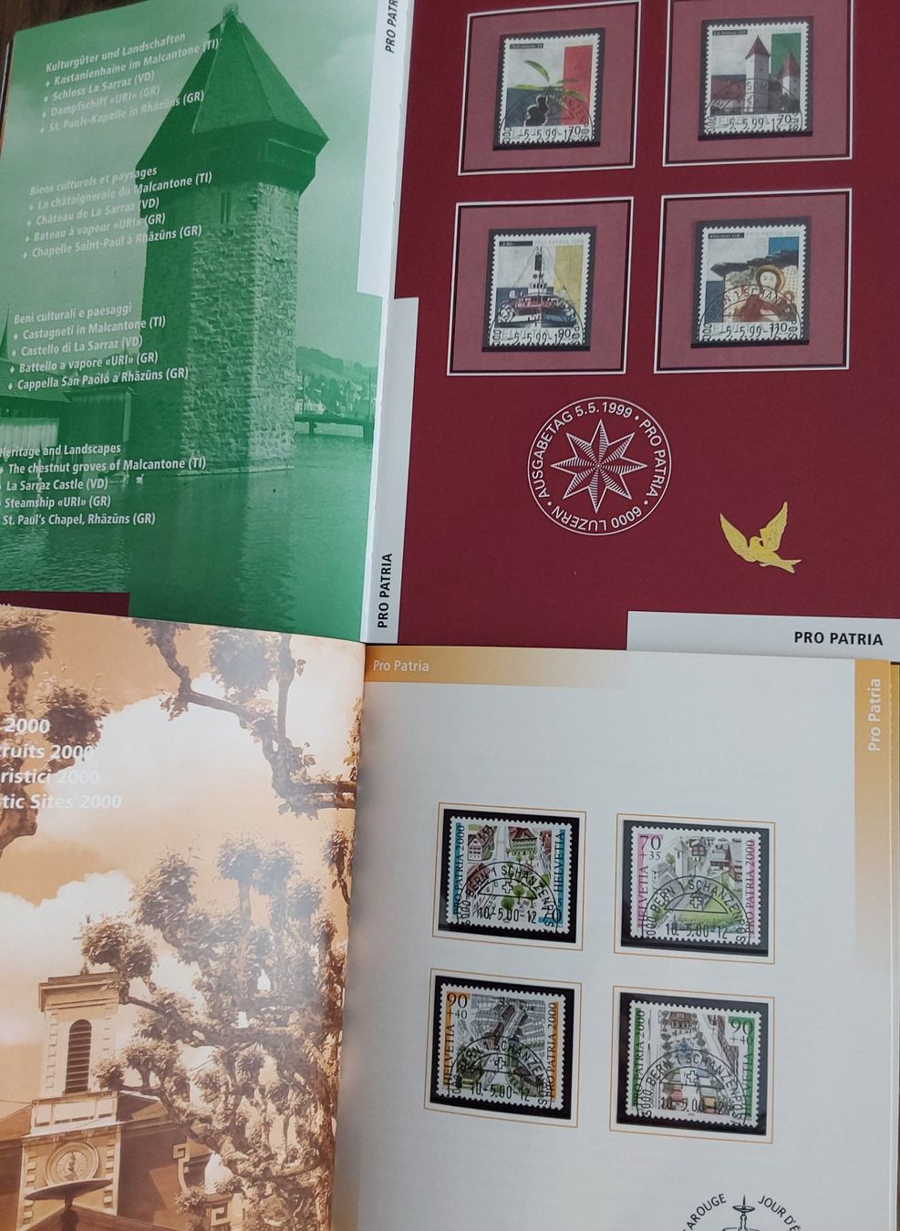 Tutti i francobolli: 2 Stk. CH Briefmarken Jahrbücher 1999 & 2000 – Usato da Münchwilen AG venduto da Nesar 3