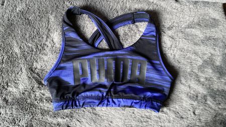 Puma Sport BH Blau Schwarz Gr. S/36 Dry Cell Top Sommer Spor