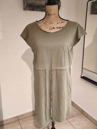 Damen Kleid Olivgrün Grösse L Kordelzug guter Zustand