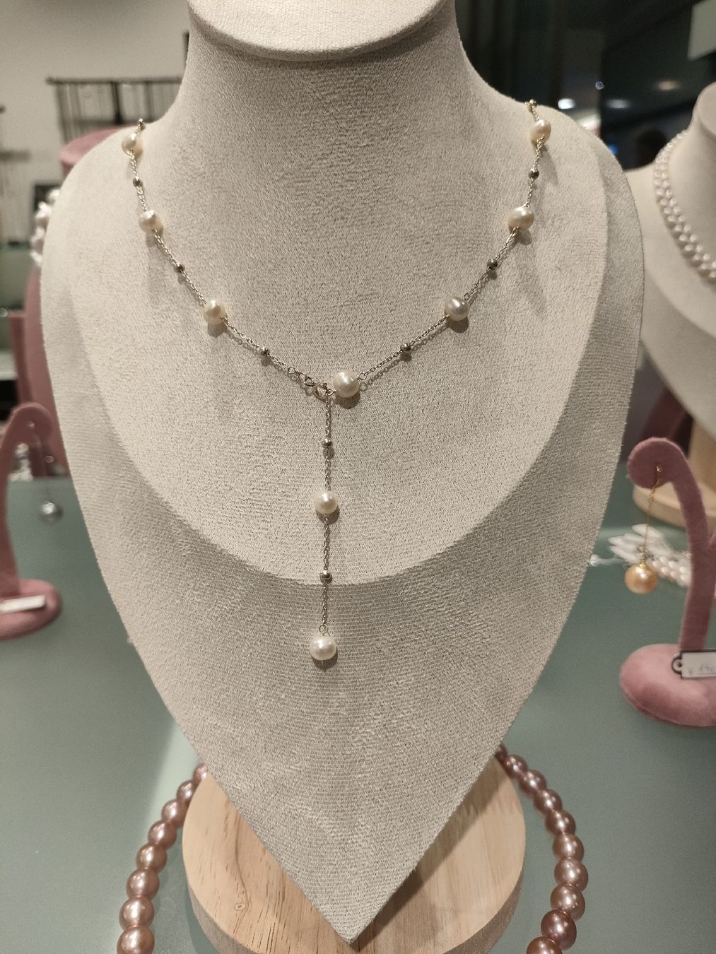 Catenine: Perlenkette aus Silber  – Nuovo e nell'imballaggio originale da Bern venduto da Lidia.5 4