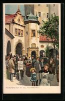 Paul Hey: München, Hof im Kgl. Hofbräu