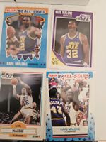 4x Karl Malone / 1989 1990 Fleer Nba mit Sticker