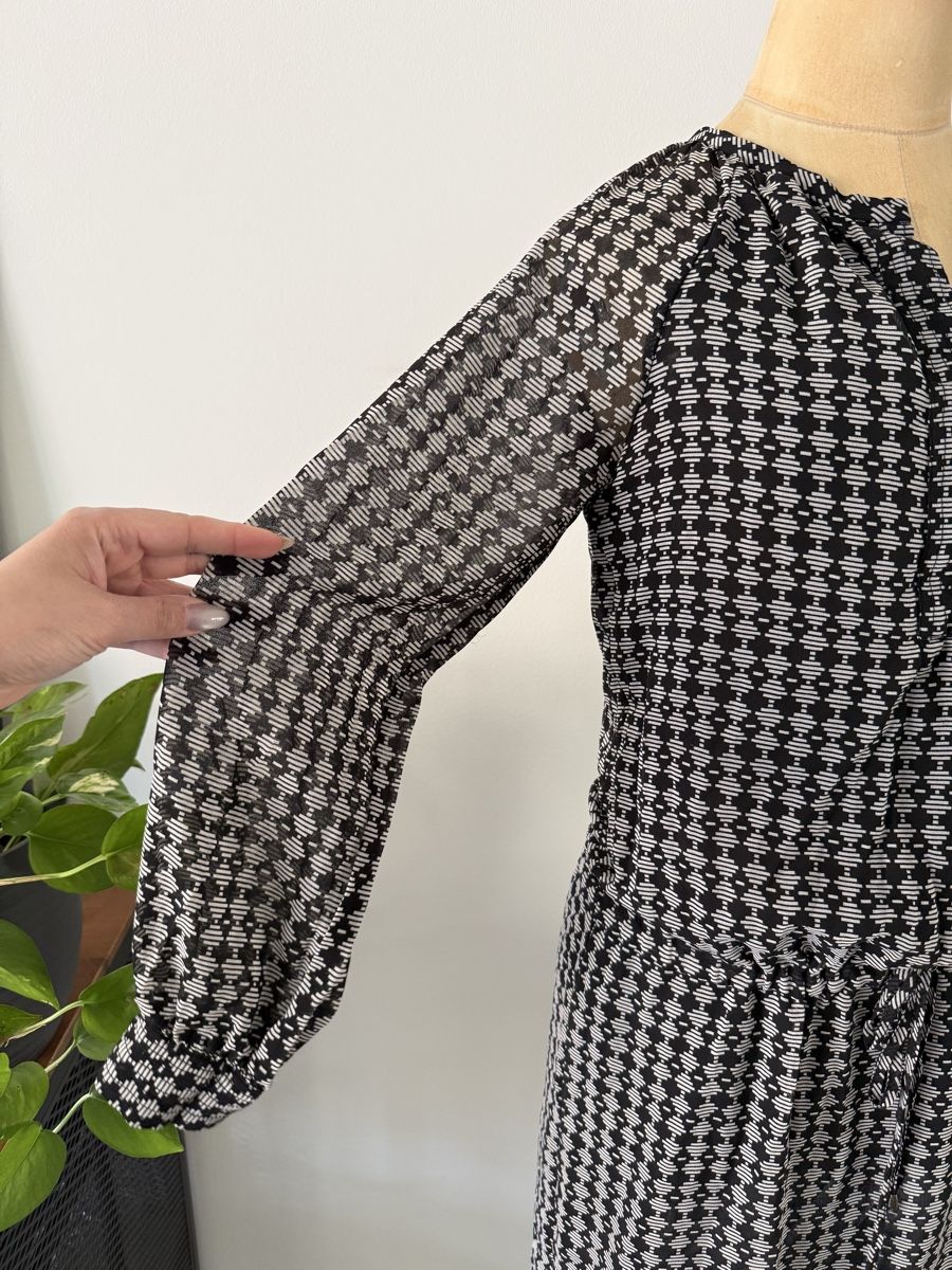 Maddison Kleider: Maddison Kleid Gr.36 Schwarz Weiss Boho Langarm – Gebraucht aus Lugano von rebecca.wardrobe 5