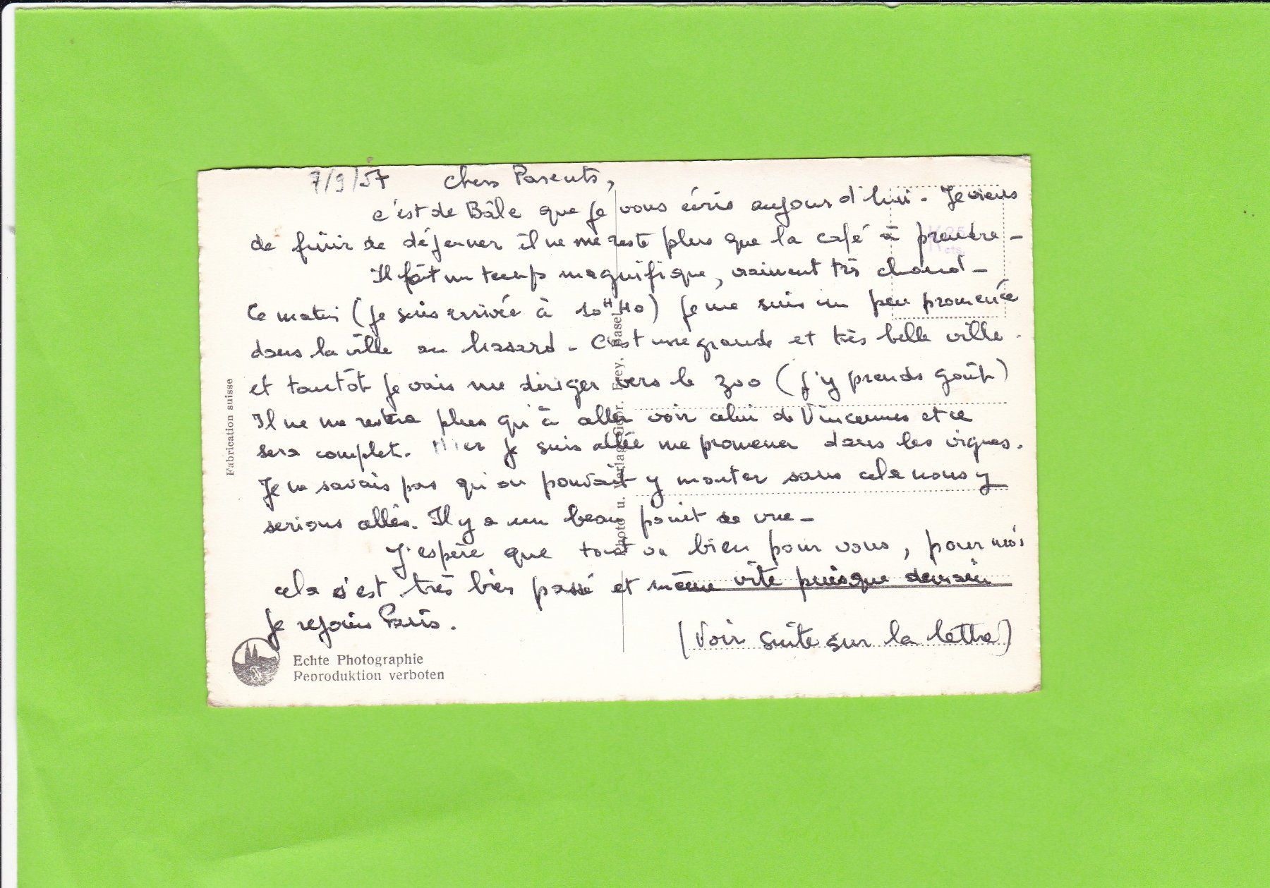 Cartoline postali: Basel-Mittlere Rheinbrücke – Usato da St. Peterzell venduto da neckertal 1