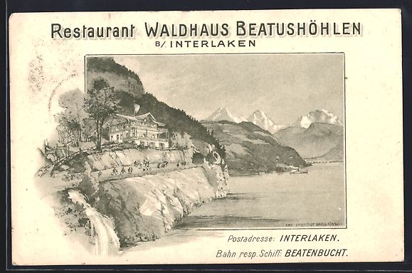 Cartes postales: Interlaken, Restaurant Waldhaus Beatush – D'occasion à Berlin par bartko-reher